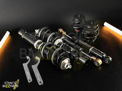Комплект винтовой подвески (койловеров) BC Racing серия BR тип RN с регулировками высоты (фултап), жесткости, развала Audi A3 AWD 8L, 1999-2005, S-03BRRN