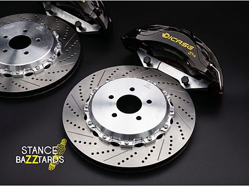 Тормозная тюнинг система Skoda Citigo 1 поколенеие (2011-2017) DICASE DR7 (ротор 380 или 405 мм) цвет: Черный, поршней: 6, передняя ось, DR7-3420-B-0-0-0-0-0-0-0-0