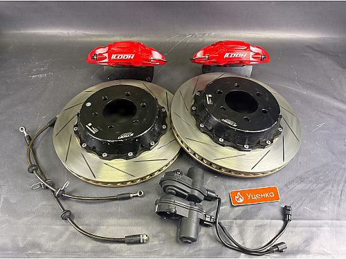 Тормозная тюнинг-система TOYOTA LAND CRUISER J300 (2021-2024) ICOOH DT48, (355*28mm,Фиксированный,Насечки), поршней: 4, задняя ось, цвет: Красный, DT48-777-R-03-16-01-02-08-1A-02-02_REF