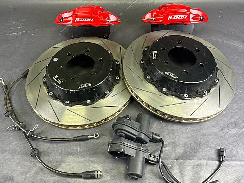 Тормозная тюнинг-система TOYOTA LAND CRUISER J300 (2021-2024) ICOOH DT48, (355*28mm,Фиксированный,Насечки), поршней: 4, задняя ось, цвет: Красный, DT48-777-R-03-16-01-02-08-1A-02-02_REF