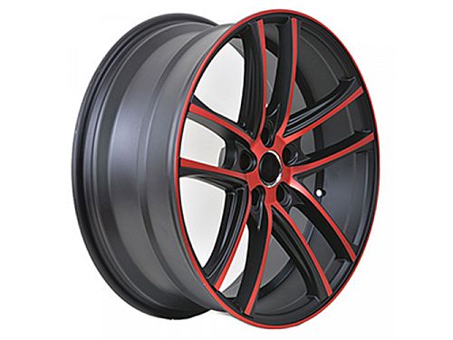 Диски колесные кованые черные с красным автомобильные, SB001-0736