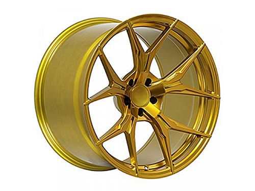 Диски колесные кованые HRE style с конкейвом золотые автомобильные, SB001-0457
