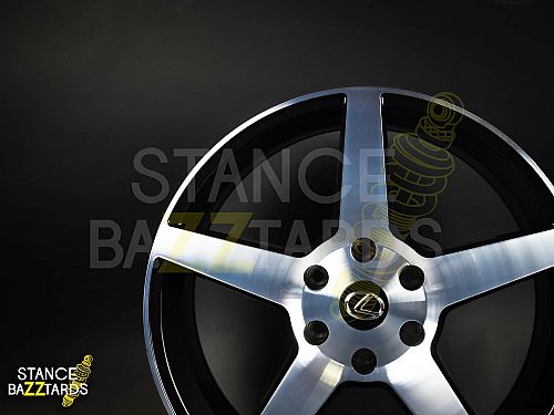 Диски колесные кованые Vossen style 5 спицевые с конкейвом черно-хромовые автомобильные, SB001-0667 Диски колесные кованые Vossen style 5 спицевые с конкейвом черно-хромовые автомобильные, SB001-0667