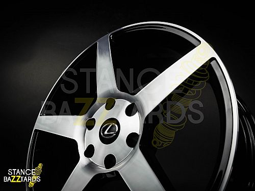 Диски колесные кованые Vossen style 5 спицевые с конкейвом черно-хромовые автомобильные, SB001-0667 Диски колесные кованые Vossen style 5 спицевые с конкейвом черно-хромовые автомобильные, SB001-0667