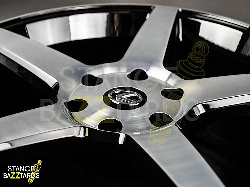 Диски колесные кованые Vossen style 5 спицевые с конкейвом черно-хромовые автомобильные, SB001-0667 Диски колесные кованые Vossen style 5 спицевые с конкейвом черно-хромовые автомобильные, SB001-0667