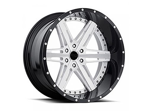 Диски колесные кованые Off Road черные с серебром автомобильные, SB001-0652