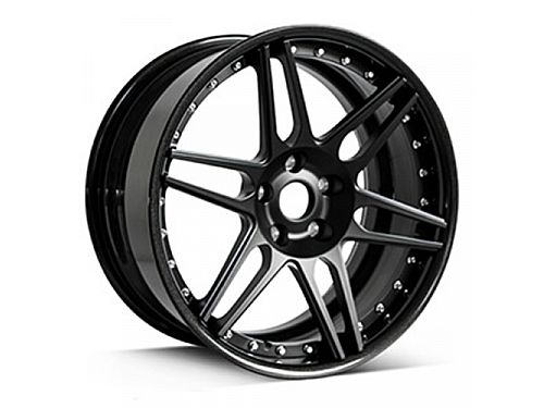 Диски колесные кованые HRE style двусоставные с заклепками черные автомобильные, SB001-0668