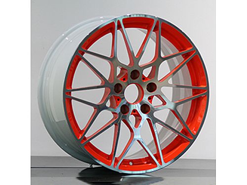 Диски колесные кованые бело-красные автомобильные, SB001-0789