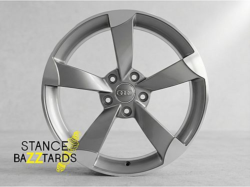 Диски колесные кованые 5 спицевые с конкейвом Audi style автомобильные, SB001-0375(D19/8.5J/9J/ET33/ET44/5x120/СВ72.6)
