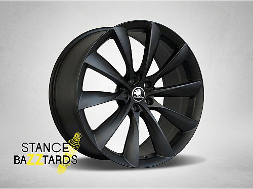 Диски колесные кованые Skoda RS style матово черные автомобильные, SB001-0432 Диски колесные кованые Skoda RS style матово черные автомобильные, SB001-0432