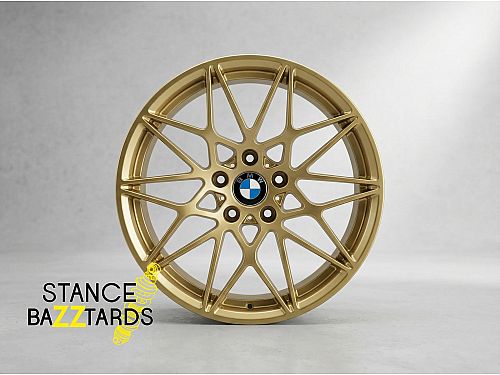 Диски колесные кованые BMW 666 белые с золотом автомобильные, SB001-0780