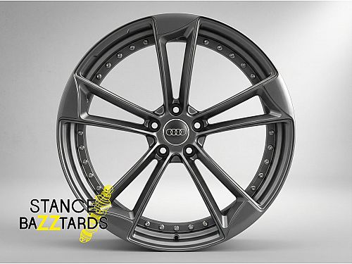 Диски колесные кованые Audi черные с серебром автомобильные, SB001-0834
