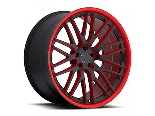 Диски колесные кованые черные с красной каймой автомобильные, SB001-0745