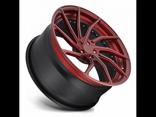 Диски колесные кованые черные с красным автомобильные, SB001-0662