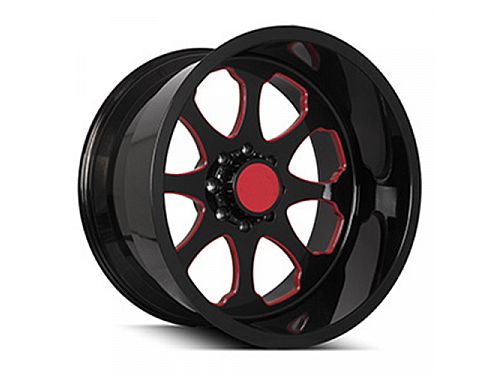 Диски колесные кованые Off Road черно-красные автомобильные, SB001-0622
