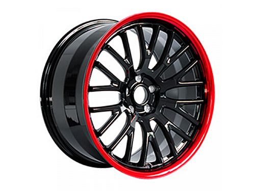 Диски колесные кованые BBS style красные с черным автомобильные, SB001-0393