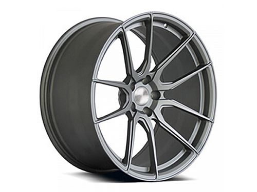 Диски колесные кованые HRE style с глубоким конкейвом 10 спицевые матово серые автомобильные, SB001-0353