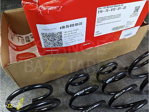 Пружины Eibach Pro-Kit Renault MEGANE III Хэтчбэк (BZ0/1, B3), MEGANE III купе (DZ0/1) (1.2 л. - 2.0 л.) (86 л.с. - 220 л.с.) (2008-), занижение 15 - 30/ 15 - 30 мм, E10-75-012-01-22 Пружины Eibach Pro-Kit Renault MEGANE III Хэтчбэк (BZ0/1, B3), MEGANE III купе (DZ0/1) (1.2 л. - 2.0 л.) (86 л.с. - 220 л.с.) (2008-), занижение 15 - 30/ 15 - 30 мм, E10-75-012-01-22