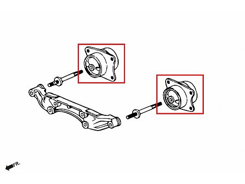 Опоры дифференциала задние HardRace для HONDA S2000 AP1 1999-2003, HR7127 Опоры дифференциала задние HardRace для HONDA S2000 AP1 1999-2003, HR7127