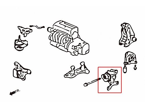Опора КПП HardRace для HONDA CIVIC 7th EM2 2001-2006, HR7940