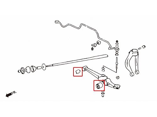 Сайлентблок переднего нижнего рычага HardRace для HONDA CR-X 2nd EF6/7/8 1987-1992, HR6798 Сайлентблок переднего нижнего рычага HardRace для HONDA CR-X 2nd EF6/7/8 1987-1992, HR6798