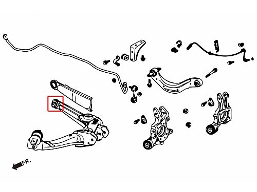 Сайлентблок заднего нижнего рычага HardRace для HONDA CIVIC 8th FD 2006-2012, HR6594F-FD Сайлентблок заднего нижнего рычага HardRace для HONDA CIVIC 8th FD 2006-2012, HR6594F-FD