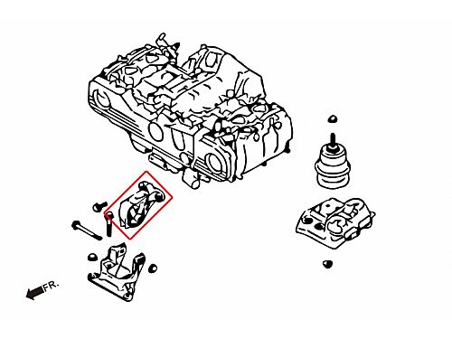 Опора двигателя передняя HardRace для SUBARU LEGACY 5 поколение 2009-2014, HR7720 Опора двигателя передняя HardRace для SUBARU LEGACY 5 поколение 2009-2014, HR7720