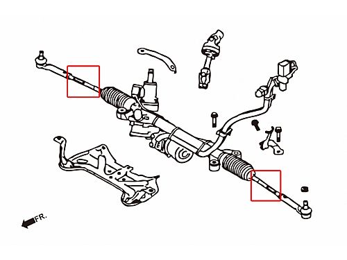 Усиленные рулевые тяги HardRace для SUBARU FORESTER 3rd SH 2008-2013, HR7797 Усиленные рулевые тяги HardRace для SUBARU FORESTER 3rd SH 2008-2013, HR7797