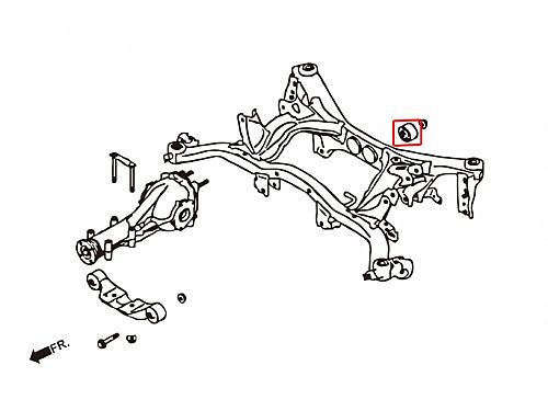Сайлентблок заднего дифференциала HardRace для SUBARU LEGACY 4 поколение 2003-2008, HR6954 Сайлентблок заднего дифференциала HardRace для SUBARU LEGACY 4 поколение 2003-2008, HR6954