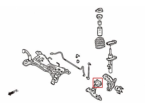 Сайлентблок переднего нижнего рычага HardRace для MAZDA AXELA 2 поколение 2009-2013, HR7502-A Сайлентблок переднего нижнего рычага HardRace для MAZDA AXELA 2 поколение 2009-2013, HR7502-A
