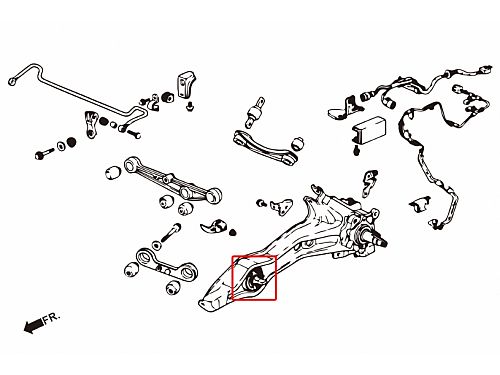 Сайлентблок заднего продольного рычага HardRace для HONDA INTEGRA DA 1990-1993, HR6385 Сайлентблок заднего продольного рычага HardRace для HONDA INTEGRA DA 1990-1993, HR6385