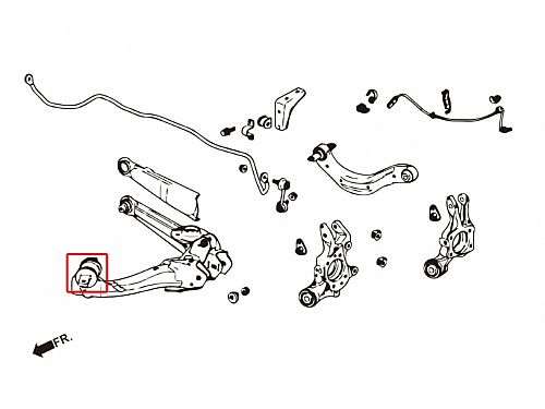 Сайлентблок заднего продольного рычага HardRace для HONDA CIVIC 8th FD 2006-2012, HR6926 Сайлентблок заднего продольного рычага HardRace для HONDA CIVIC 8th FD 2006-2012, HR6926