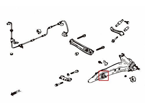 Сайлентблок заднего продольного рычага HardRace для HONDA CR-V 1st RD1-RD3 1997-2001, HR6126