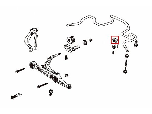 Сайлентблок переднего стабилизатора HardRace для HONDA CR-V 1st RD1-RD3 1997-2001, HR6265 Сайлентблок переднего стабилизатора HardRace для HONDA CR-V 1st RD1-RD3 1997-2001, HR6265
