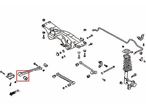 Сайлентблоки продольных рычагов HardRace для SUBARU FORESTER 1st SF 1997-2002, HR6149 Сайлентблоки продольных рычагов HardRace для SUBARU FORESTER 1st SF 1997-2002, HR6149