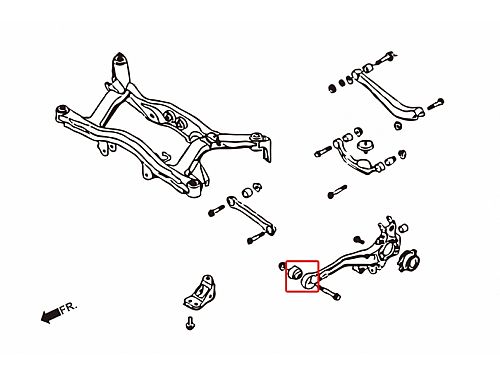 Сайлентблок заднего продольного рычага HardRace для SUBARU LEGACY 4 поколение 2003-2008, HR6841