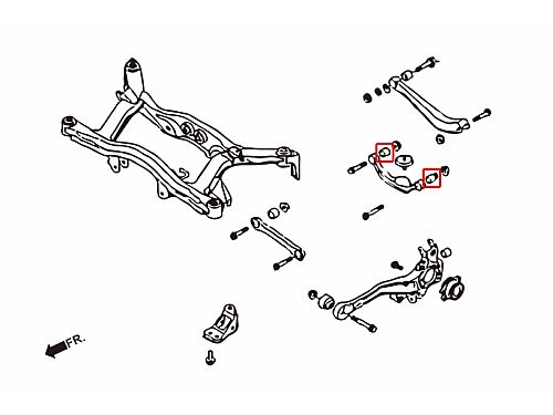 Сайлентблок заднего верхнего рычага HardRace для SUBARU LEGACY 4 поколение 2003-2008, HR6843