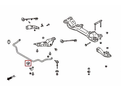 Сайлентблок переднего стабилизатора HardRace для NISSAN SILVIA S14 1993-2000, HR6513
