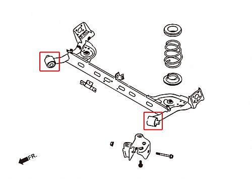 Сайлентблок заднего подрамника HardRace для NISSAN VERSA 1st 2004-2012, HR7406