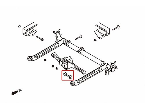 Задняя поперечная тяга HardRace для NISSAN SENTRA B15 2000-2006 (на сайлентблоках), HR6934
