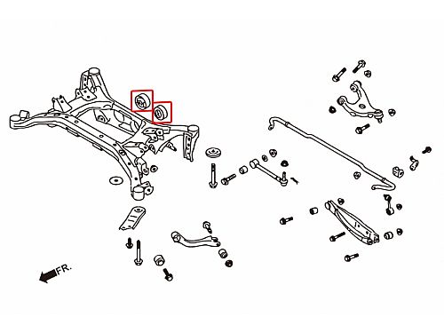 Сайлентблок заднего дифференциала HardRace для SUBARU BRZ ZC6 2012-2021, HR7494 Сайлентблок заднего дифференциала HardRace для SUBARU BRZ ZC6 2012-2021, HR7494