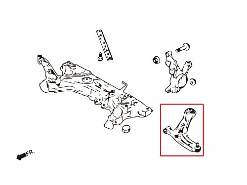 Передний нижний рычаг HardRace для FORD FIESTA MK7 2008-2017 (на сайлентблоках), HR7702 Передний нижний рычаг HardRace для FORD FIESTA MK7 2008-2017 (на сайлентблоках), HR7702