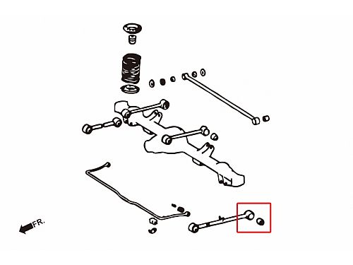 Сайлентблок заднего нижнего рычага HardRace для TOYOTA LAND CRUISER J80 1990-1997, HR7995