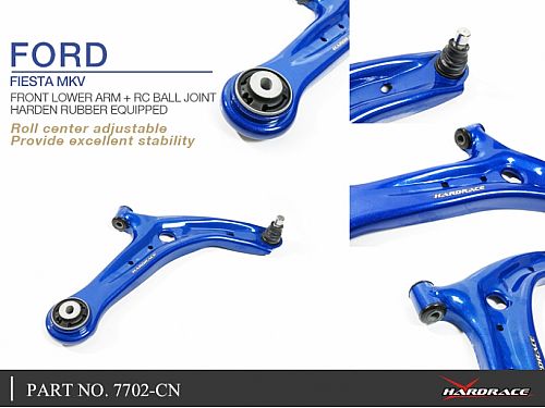 Передний нижний рычаг HardRace для FORD FIESTA MK7 2008-2017 (на сайлентблоках), HR7702-CN