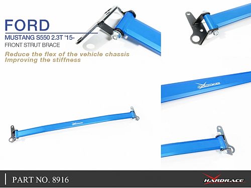 Распорка передней стойки HardRace для FORD MUSTANG MK6 S550 2015-2023, HR8916 Распорка передней стойки HardRace для FORD MUSTANG MK6 S550 2015-2023, HR8916