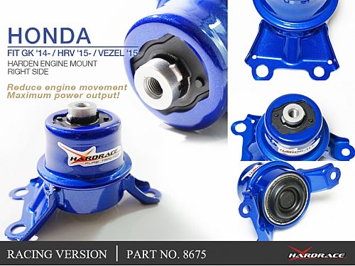 Опоры двигателя усиленные HardRace для HONDA JAZZ 3rd 2013-2020, HR8675