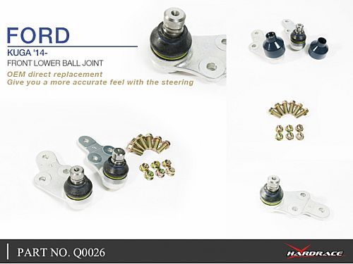 Шаровая опора передняя нижняя HardRace для FORD KUGA MK2 2012-2019, HRQ0026 Шаровая опора передняя нижняя HardRace для FORD KUGA MK2 2012-2019, HRQ0026
