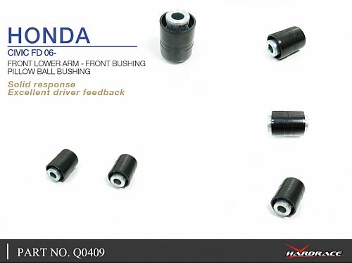 Сайлентблоки передних нижних рычагов HardRace для HONDA CIVIC 8th FD 2006-2012, HRQ0409