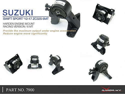 Опоры двигателя усиленные HardRace для SUZUKI SWIFT 3rd ZCx2 2011-2017, HR7900 Опоры двигателя усиленные HardRace для SUZUKI SWIFT 3rd ZCx2 2011-2017, HR7900