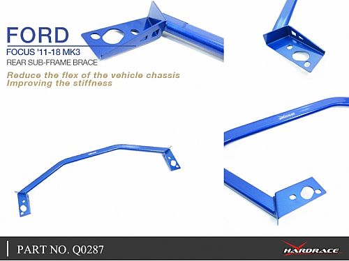 Распорка заднего подрамника HardRace для FORD FOCUS MK3 2011-2019, HRQ0287 Распорка заднего подрамника HardRace для FORD FOCUS MK3 2011-2019, HRQ0287